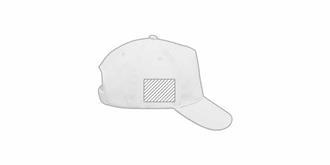 Casquette baseball réfléchissant 5 pans Raysa - Immpression latérale droite