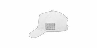 Casquette baseball réfléchissant 5 pans Raysa - Impression latérale gauche