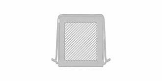 Grand sac à dos à cordon 300D RPET Nirhy - Marquage Recto