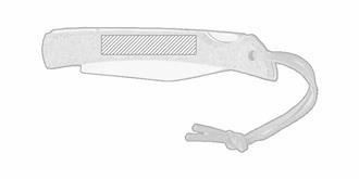 Couteau pliable avec manche en liège Zayam - Impression Gauche