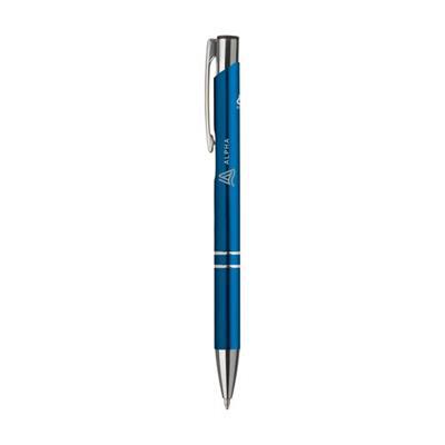 Stylo à bille à encre bleue en aluminium Tarry Bleu
