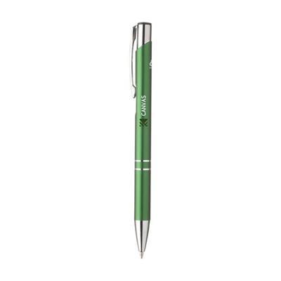 Stylo à bille à encre bleue en aluminium Tarry Vert