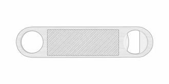 Ouvre-bouteille écologique en bambou naturel Ayvo - Marquage Recto