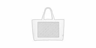 Sac cabas robuste avec poignées courtes Galax - Marquage Recto