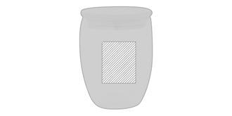 Verre de voyage en borosilicate 350 ml Equator - Marquage Recto