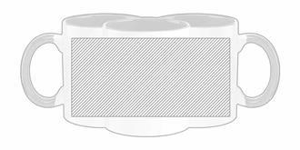 Mug en céramique avec intérieur coloré Colorado - Marquage autour