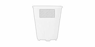 Tasse à café écologique réutilisable 227ml Miflo - Marquage Recto