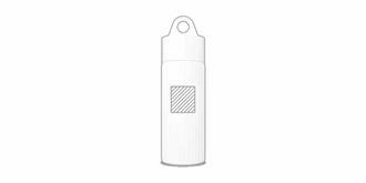 Bouteille d'eau 500ml design moderne Pyrano - Marquage Recto