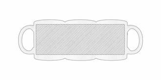 Mug de haute qualité blanc en céramique Margo - Marquage autour