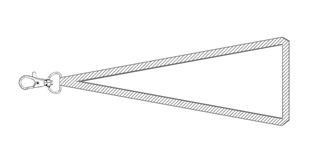 lanyard tour de cou porte-badge carte crédit Card - Marquage Verso