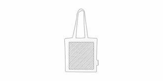Sac shopping classique en coton robuste Madras - Marquage Verso