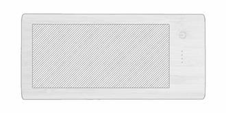 Batterie de secours de 10,000 mAh en bambou Tomas - Marquage Recto