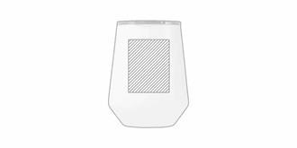 Verre à vin à 350 ml avec isolation Horizon - Marquage Recto