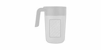 Tasse à double paroi 400 ml en PP Nordia - Marquage Recto