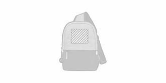 Sac à bandoulière bicolore en polyester Maston - Marquage Recto