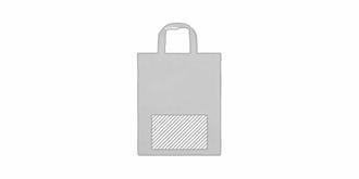 Sac en coton pliable et en coton recyclé Stenna - Marquage Verso