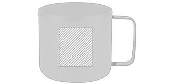 Tasse à paroi en acier à l'intérieur Shirlle - Marquage Recto