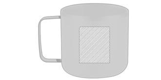 Tasse à paroi en acier à l'intérieur Shirlle - Marquage Verso