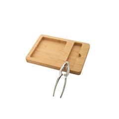 OBG PUB - Set casse-noix métal avec plateau en bambou Vals