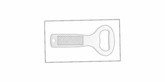 Décapsuleur en aluminium recyclé Caps - Marquage Verso