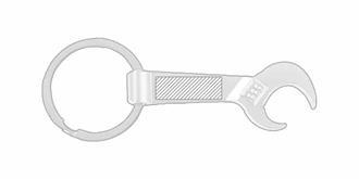 Porte-clés décapsuleur en métal Kopena - Marquage Recto