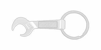 Porte-clés décapsuleur en métal Kopena - Marquage Verso