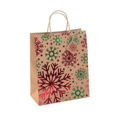 OBG.PUB - Sac cadeau en papier kraft avec motif de Noël Kapi Sac cadeau en papier kraft avec motif de Noël Kapi