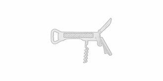 Décapsuleur et tire-bouchon en acier inoxydable Bo - Marquage Recto