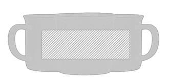 Tasse en céramique de haute qualité 350 ml Lanos - Marquage autour