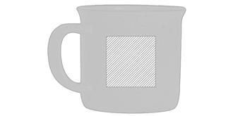 Tasse en céramique de haute qualité 350 ml Lanos - Impression Droite