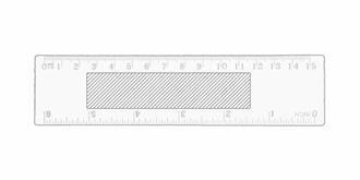 Règle écologique de 15 cm en paille de blé Kratsi - Marquage Recto