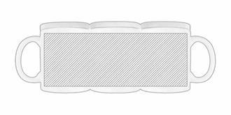 Mug en céramique blanc de haute qualité Beram - Marquage autour