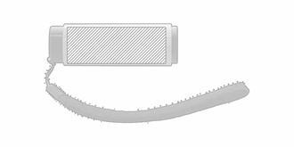 Lampe de poche en aluminium/bambou Godak - Impression Droite