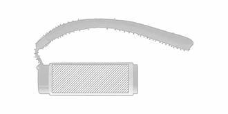 Lampe de poche en aluminium/bambou Godak - Impression Gauche