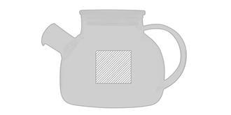 Théière transparent avec couvercle en bambou Tasse - Impression Gauche