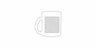Mug en verre de haute qualité 350ml Amira - Impression Droite