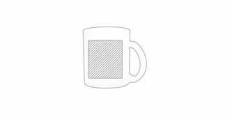 Mug en verre de haute qualité 350ml Amira - Impression Gauche