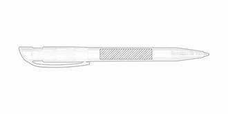 Stylo bille à encre bleue en plastique Tchippo - Marquage Recto