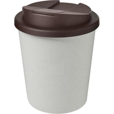 OBG.PUB - Gobelet couvercle plastique recyclé Espresso Marron / Blanc Gobelet couvercle plastique recyclé Espresso Marron / Blanc