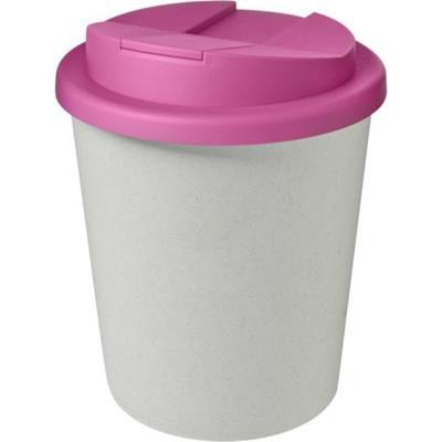 OBG.PUB - Gobelet couvercle plastique recyclé Espresso Rose / Blanc Gobelet couvercle plastique recyclé Espresso Rose / Blanc