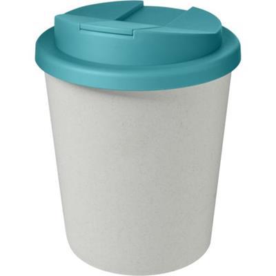 OBG.PUB - Gobelet couvercle plastique recyclé Espresso Turquoise / Blanc Gobelet couvercle plastique recyclé Espresso Turquoise / Blanc