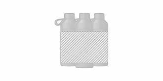 Bouteille d'eau avec isolation par le vide Praxe - Marquage autour