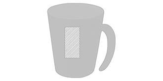 Mug en céramique 360 ml avec anse Drinkwell - Marquage Recto