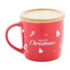 Mug en céramique motif Noël avec couvercle Zaham