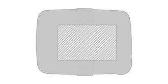 Boîte à lunch plastique recyclé 800ml Dovian - Marquage Recto