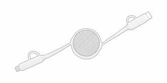 Câble de chargeur USB télescopique Krasty - Impression Haut