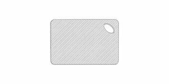 Planche à découper rectangulaire en bambou Xaban - Impression Bas