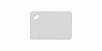 Planche à découper rectangulaire en bambou Xaban - Impression Haut