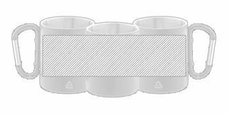 Mug isotherme à double paroi en acier Odisha - Marquage autour