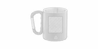 Mug isotherme à double paroi en acier Odisha - Impression Droite